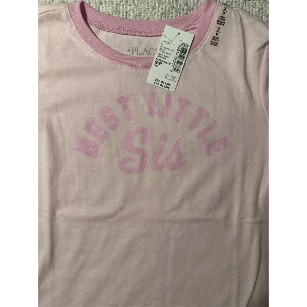 Best Little Sis Children’s Place Toddler Girls Shirt Size Small New With Tag